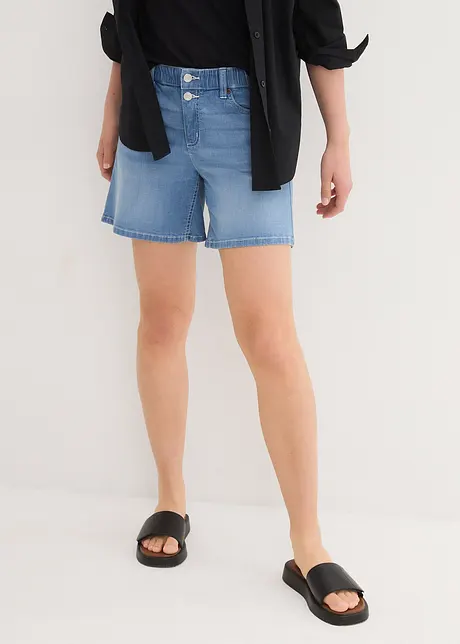 Wide Leg Jeans, Mid Waist, Shorts, Bio-Baumwolle, John Baner JEANSWEAR