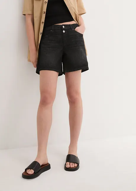 Wide Leg Jeans, Mid Waist, Shorts, Bio-Baumwolle, John Baner JEANSWEAR