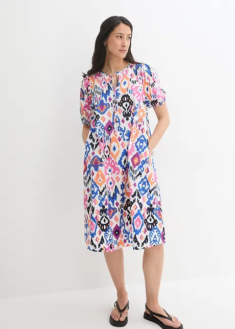 Robe en popeline de coton avec poches, longueur mi-mollet, bpc bonprix collection