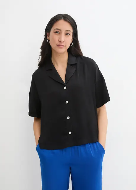 Blouse longueur hanche avec effet froissé, coupe oversize, bonprix