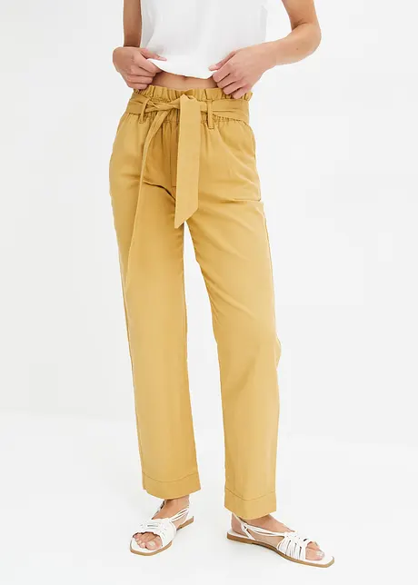 Pantalon léger en twill avec taille élastique, BODYFLIRT