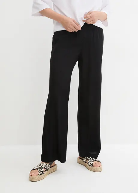 Pantalon palazzo à ceinture élastiquée, long, bonprix