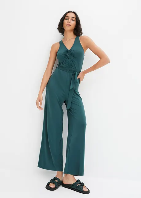 Jersey-Jumpsuit mit Raffung, bonprix