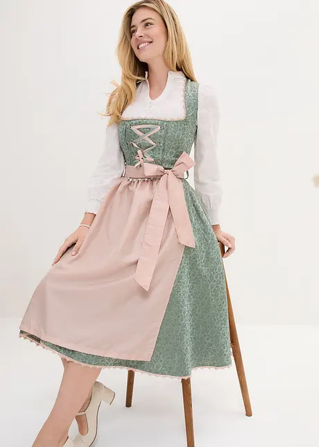 Dirndl mit Schürze in Midilänge (2-tlg. Set), bpc bonprix collection