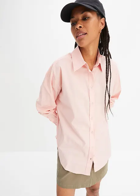 Oversized Hemd mit Knopfleiste aus reiner Baumwolle, bonprix