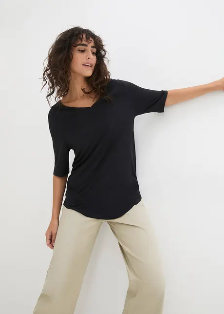 Longshirt aus softer Viskose, 2er-Pack, bonprix