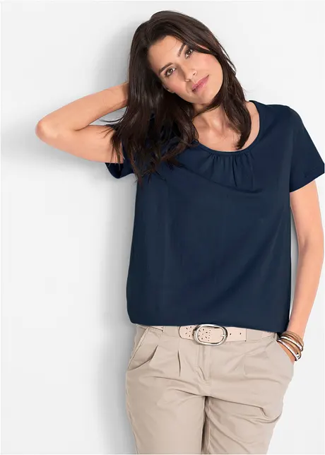 Shirt aus reiner Baumwolle, Kurzarm, bonprix