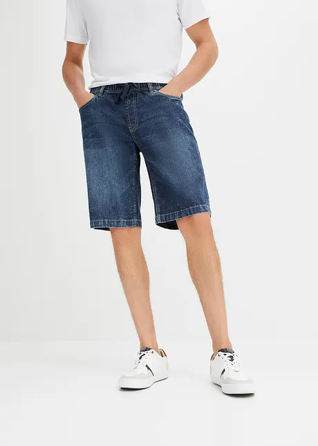 Leichte Jeans-Schlupf-Bermuda, Slim Fit, bonprix