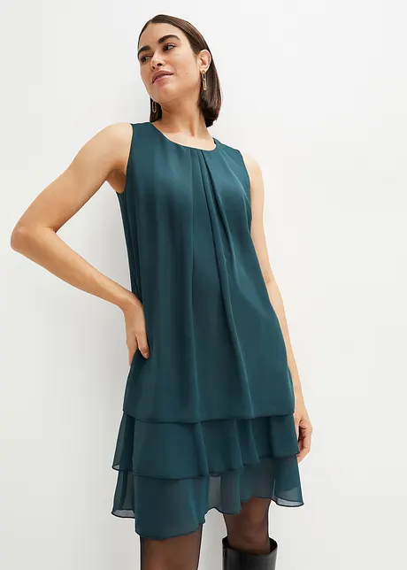 Robe en chiffon en polyester recyclé, bonprix