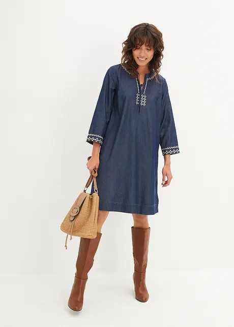 Jeanskleid mit Stickerei, bonprix