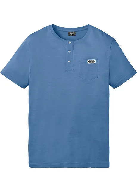 Kurzarm-Henleyshirt aus reiner Bio-Baumwolle, bonprix