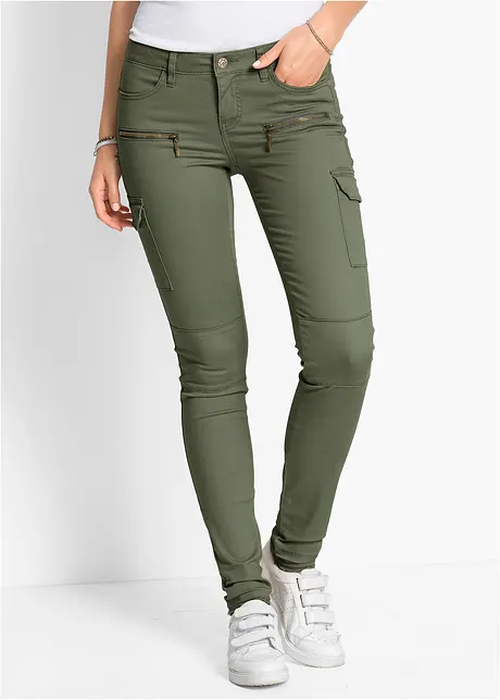 Cargohose aus elastischem Baumwoll-Mix, bonprix