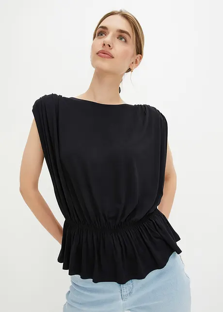 Ärmelloses Shirt mit Schulterpolster, bonprix