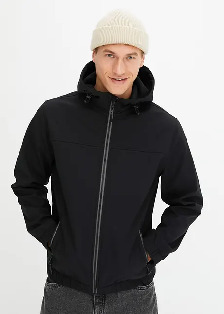 Softshelljacke mit Kapuze in Blouson-Form, bonprix