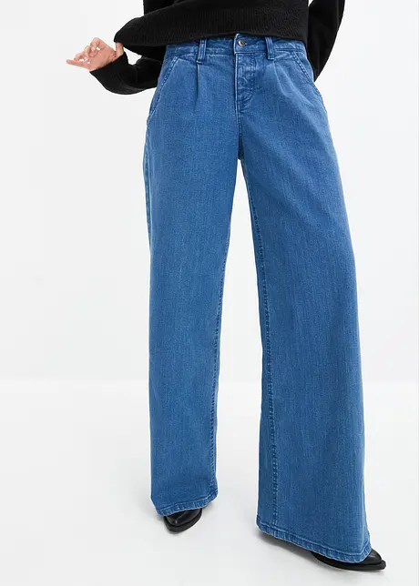 Wide-Leg-Jeans, Mid Waist, bonprix