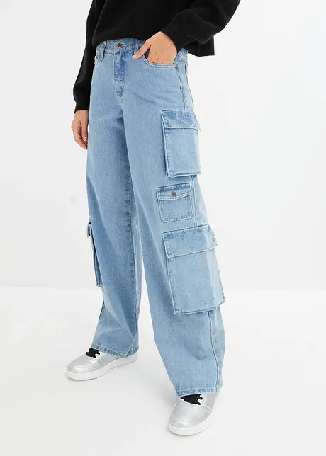 Cargo-Jeans Mid Waist, bonprix