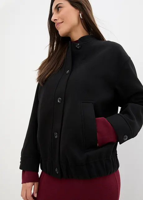 Veste bombers oversize aspect laine, bonprix