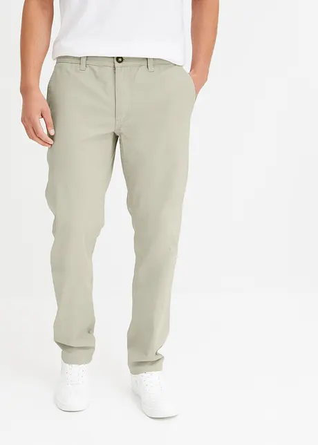 Pantalon chino extensible, ample en coton, droit, bonprix