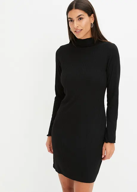 Ripp-Jerseykleid aus Viksose, bonprix