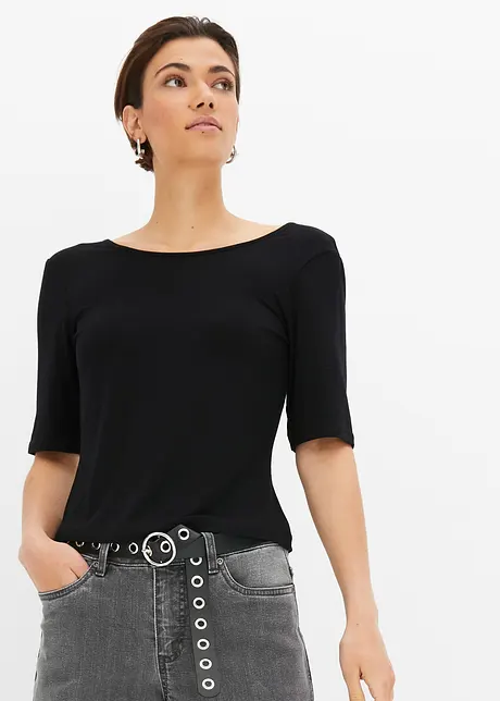 T-shirt avec décolleté plongeant dans le dos, bonprix