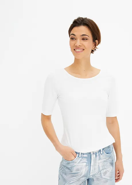 Shirt mit tiefem Rückenausschnitt, bonprix