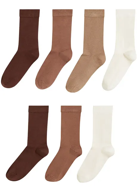 Lot de 7 paires de chaussettes avec viscose, bonprix