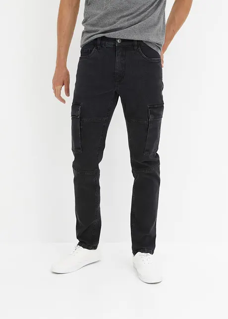 Jean cargo stretch droit, Slim Fit, bonprix