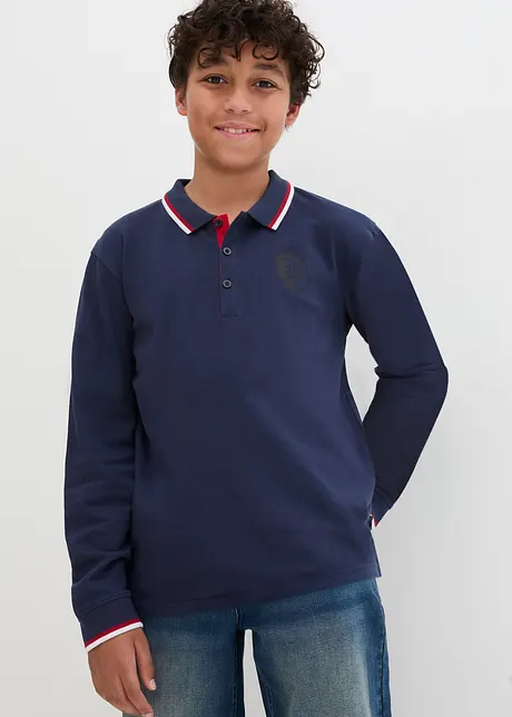 Poloshirt, Langarm aus Bio Baumwolle, bonprix