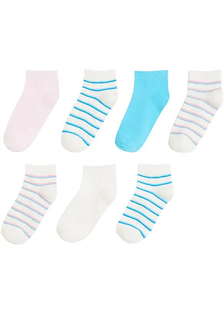 Kurzsocken mit Bio-Baumwolle (7 Pack), bonprix