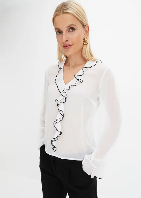 Bluse mit Volants, bonprix