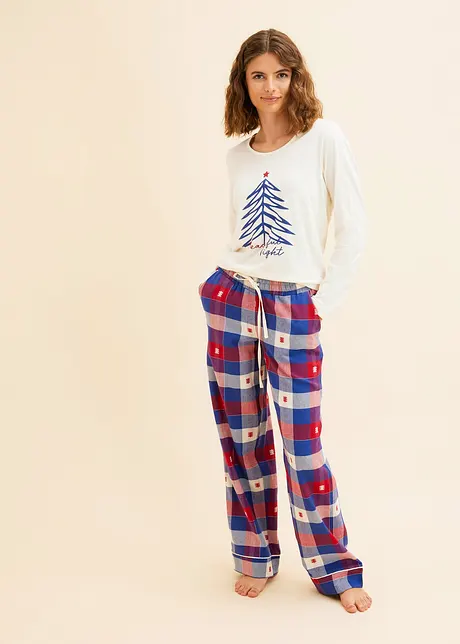 Pyjama mit Flanellhose, bonprix