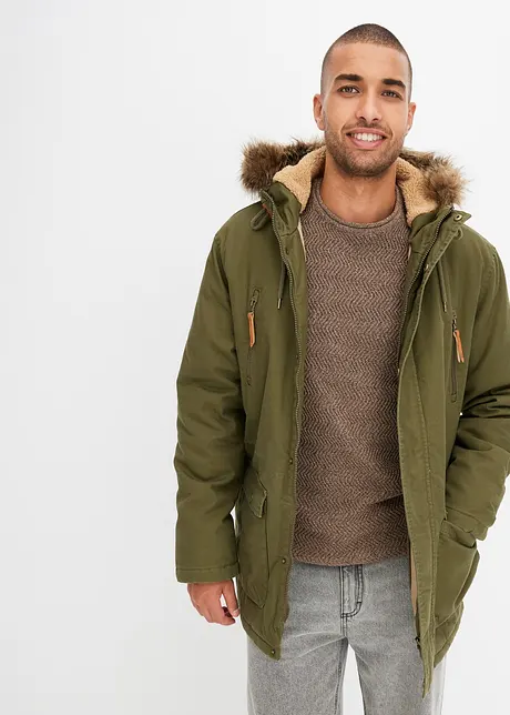 Parka mit Fellkapuze, bonprix