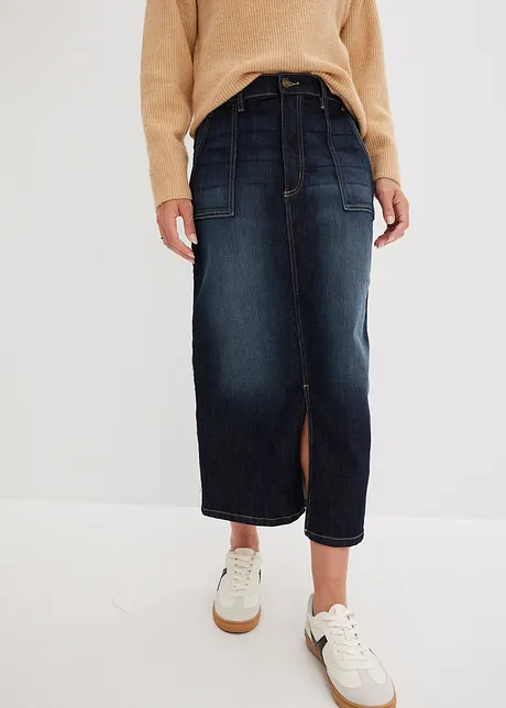 Jupe en jean extensible, bonprix