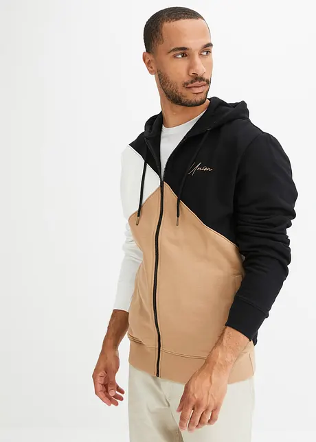 Kapuzen-Sweatjacke aus reiner Bio-Baumwolle, bonprix