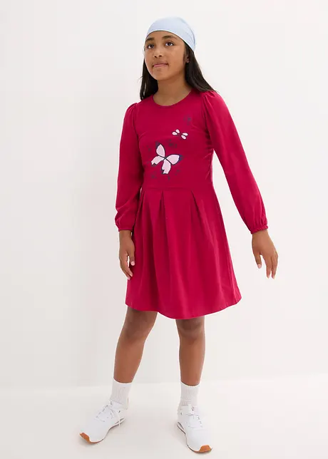 Mädchen Jerseykleid mit Bio-Baumwolle, bonprix