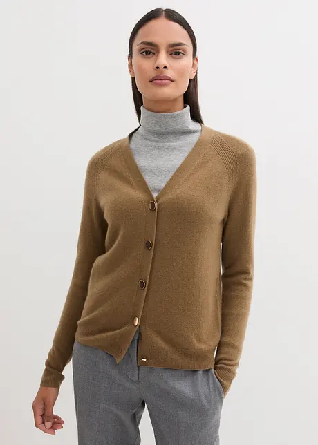 Cashmerestrickjacke mit Good Cashmere Standard®-Anteil, bonprix