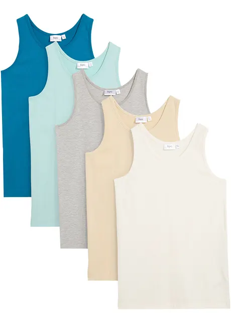 Unterhemd mit weicher Baumwolle (5er Pack), bonprix
