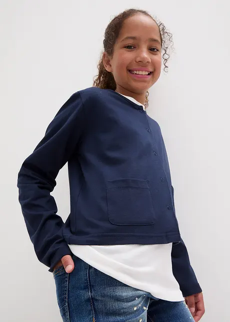 Mädchen Jerseyjacke mit Bio Bauwolle, bonprix