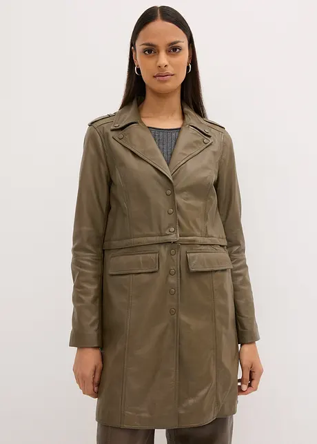 Veste en cuir nappa d'agneau 2 en 1 avec plusieurs variantes, bonprix