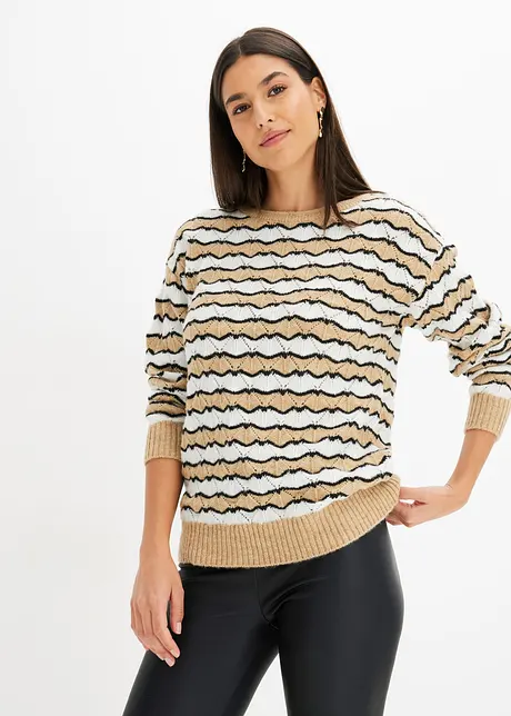 gemusterter Pullover, bonprix