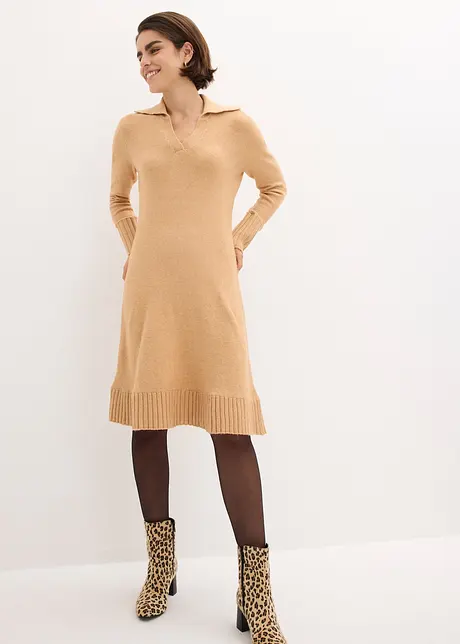 Strickkleid mit Polokragen, bonprix