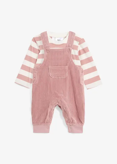 Baby Langarmshirt + Latzhose (2-tlg. Set), bonprix