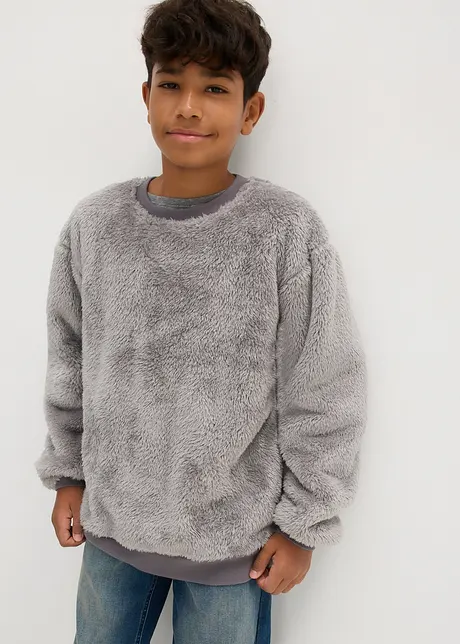 Jungen flauschiges Sweatshirt, bonprix