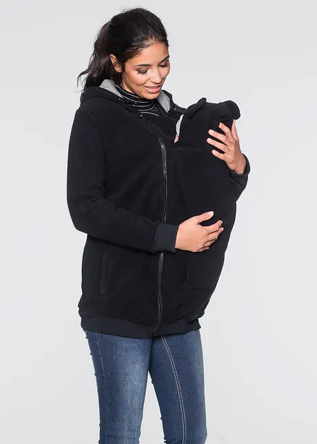 2-in-1 Umstands- und Tragejacke aus Fleece, bonprix