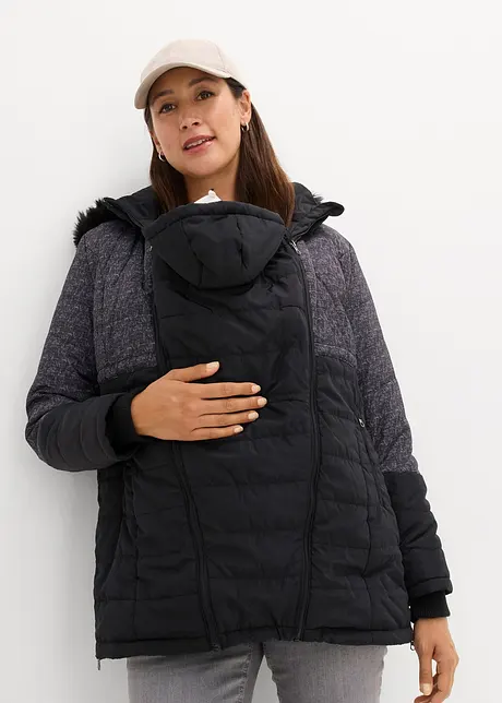 Wattierte 3-in-1 Umstandsjacke und Tragejacke, bonprix