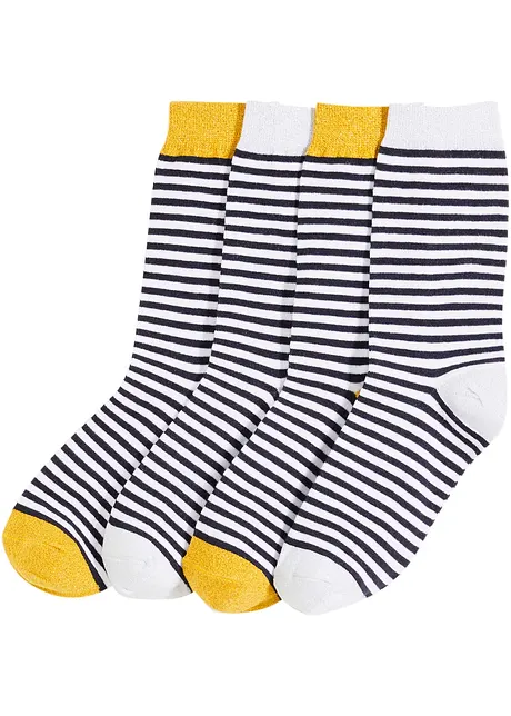 Lot de 4 paires de chaussettes avec du coton, bonprix