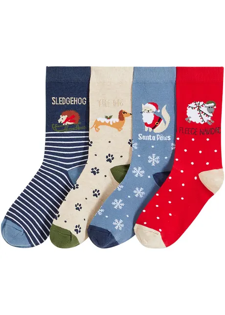 Socken mit Bio-Baumwolle (4er Pack), bonprix