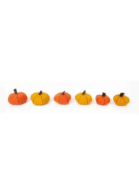 Objet déco lot de 6 citrouilles, bonprix