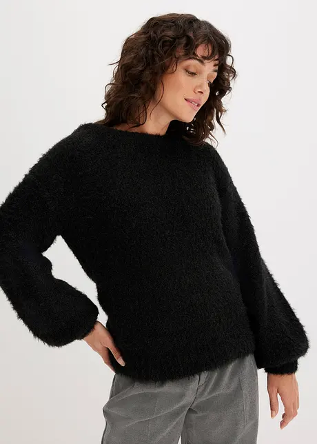 Oversize-Pullover aus Flauschgarn, bonprix