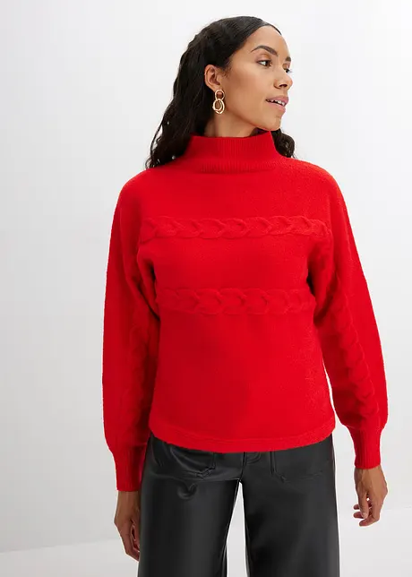 Pull à motif torsadé, bonprix